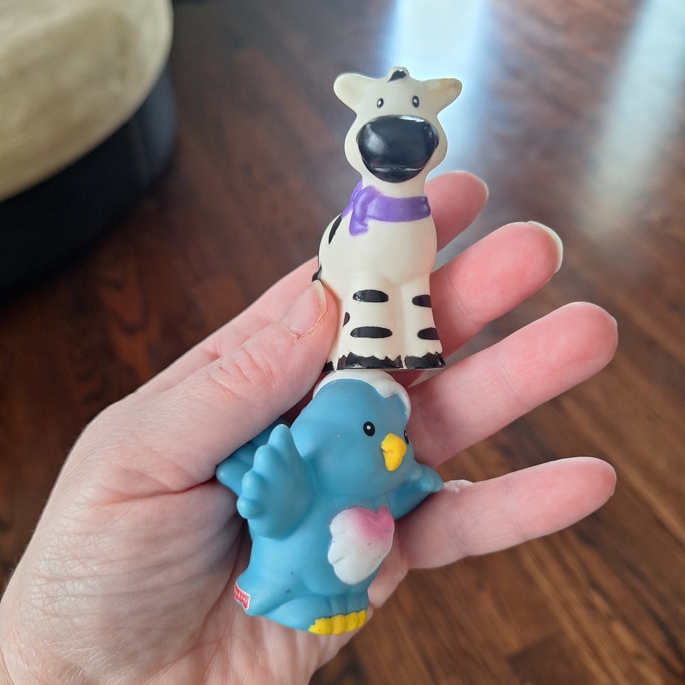 Zebra and Blue Bird Figurines